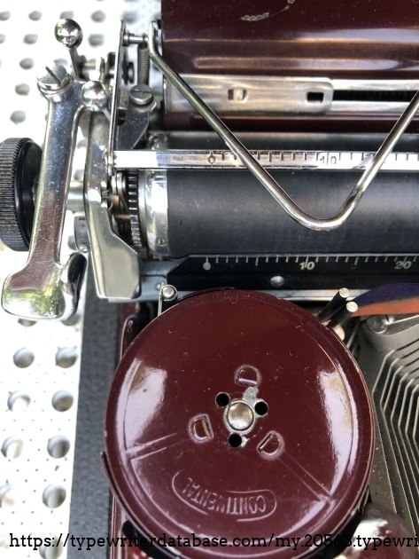 Brand name embossed in the robbon reel
Reel in machine color