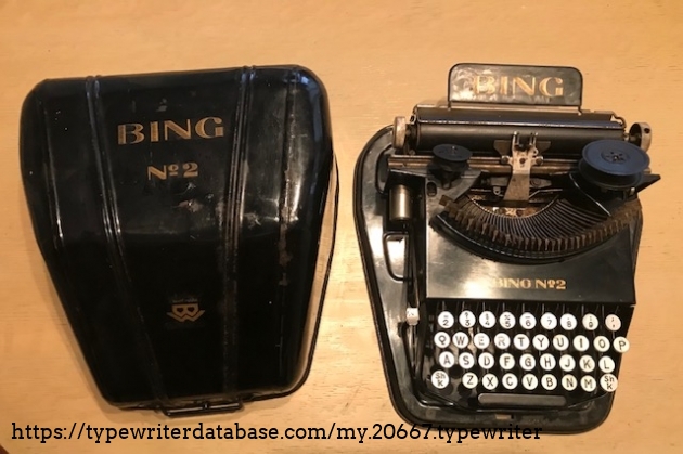 The Bing No.2 sitting next to its case.