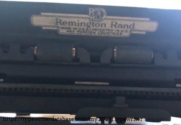 Remington-Rand logo on back of Remette.
