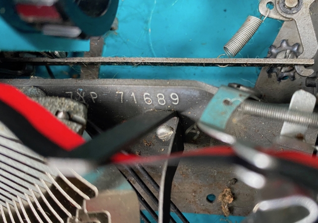 Smith Corona "Super G" serial number location...