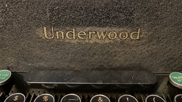 Underwood "S" from the logo above the keyboard...