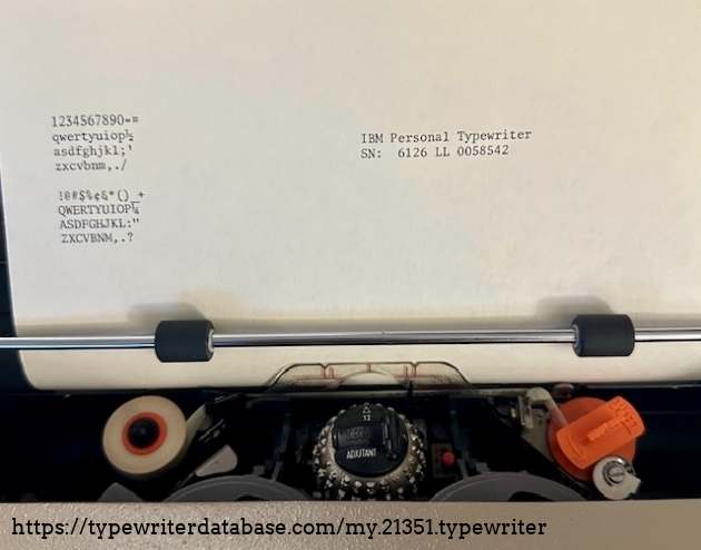 IBM Personal Typewriter - Adjutant Font Type Style
