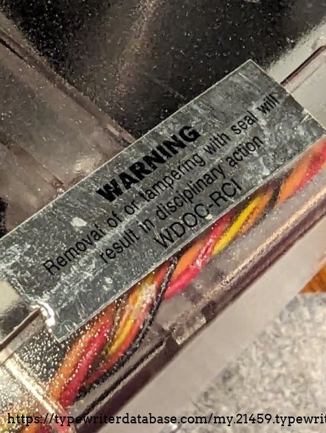 Department of Justice warning label