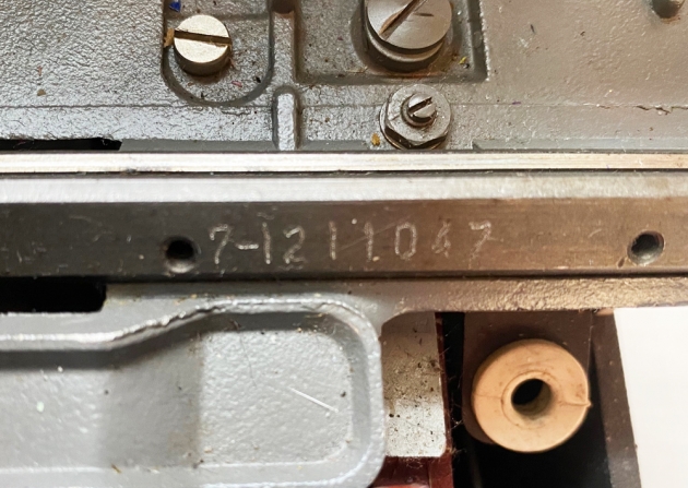 Olympia "SG3" serial number location...