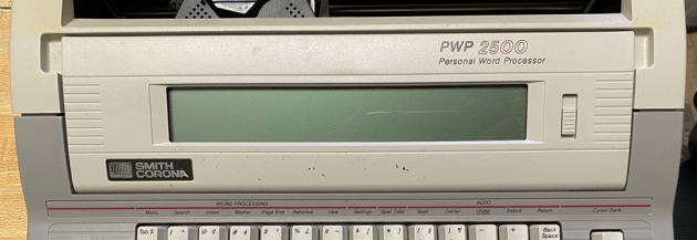 Smith Corona "PWP2500" from the screen above the keyboard...