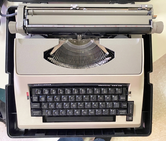 Underwood "Electric 565 CR" from the top...