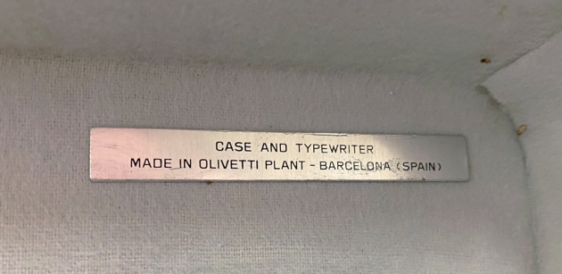 Olivetti "Studio 44" from the case...(detail)
