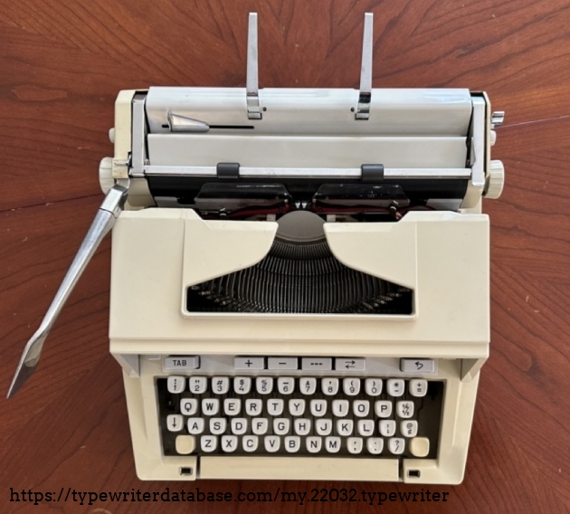 Top view of typewriter