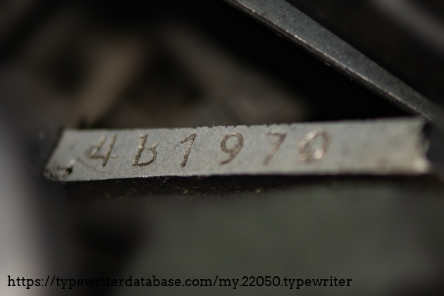 A very early serial number