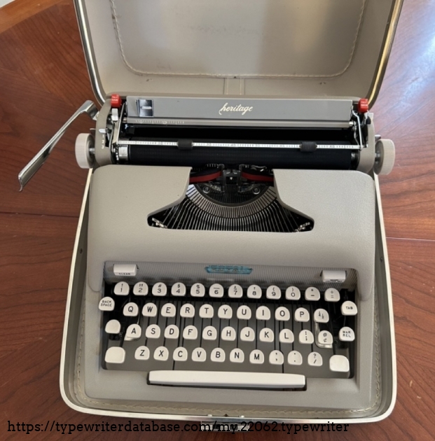 Typewriter in place inside of case.