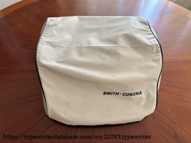 This typewriter cover actually came with a different Smith Corona Galaxie 6T, but it fits this typewriter just the same!