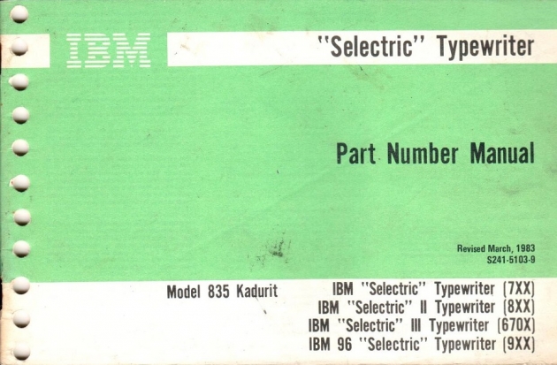 It 'may' be a variation of the "835 Kadurit" listed on this Part Number Listing book.  I do not have the corresponding A/PM.  I understand "Kadurit" is Hebrew for "Ball" and this is not unlike German Selectrics' being referred to as "Kugelkopfe". The iconic "Selectric" name seems to be not actually used much in European countries.