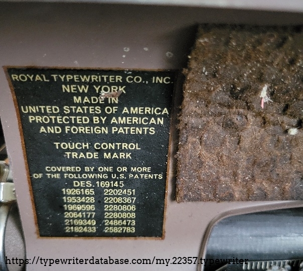 Under the cover - patent info and Made in United States of America.
