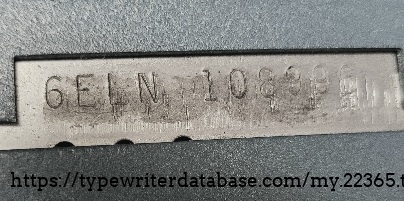 Serial number - very hard to see the last number 6