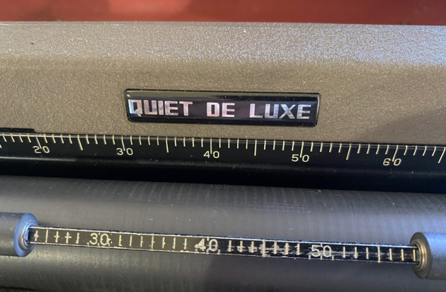 Royal "Quiet De Luxe" model logo on the top...