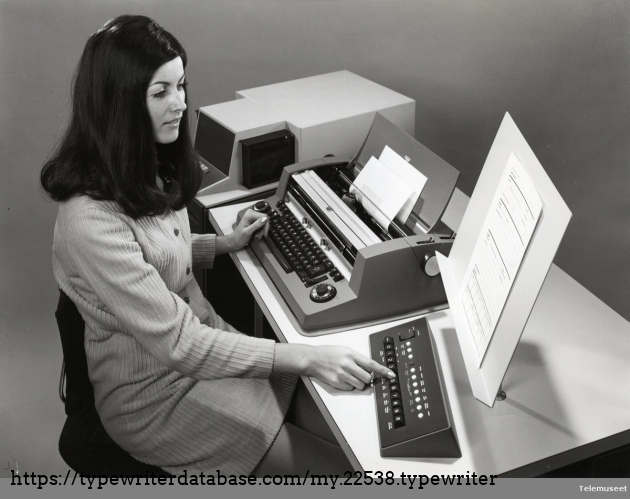 This exact setup from an IBM marketing photo of the time (Norsk Teknisk Museum - https://digitaltmuseum.org/011015239419/7-0-ibm-op-fotografier CC BY-SA 4.0)