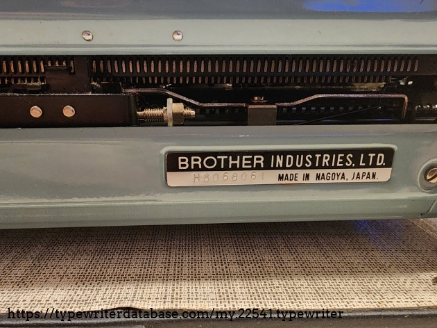 Serial number is on the back panel...not on the frame like most typewriters.
