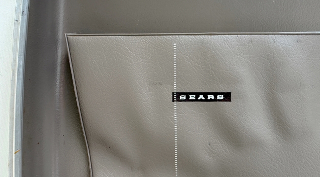 Sears "Attache'" from inside case, detail... Sears "Attache'" from inside case, detail...