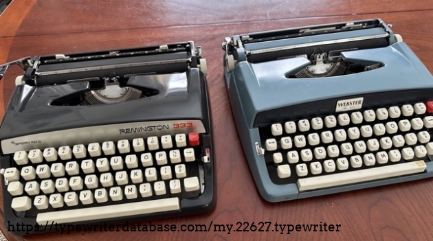 A side by side of the Webster XL-500 and Remington 333 shows that these typewriters are remarkably similar. Although sold under different names, they are both nearly identical and made by Brother.