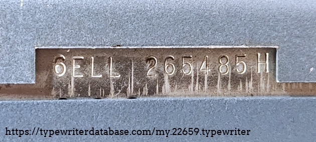 Serial number 6ELL 265485H
Found underneath the unit towards the back right.