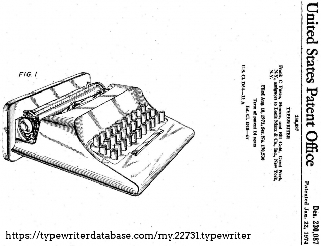 It is difficult to date this particular typewrite, but is likely early to mid 70s.