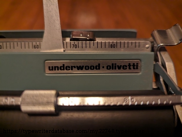 This machine was produced after the merger with Underwood.