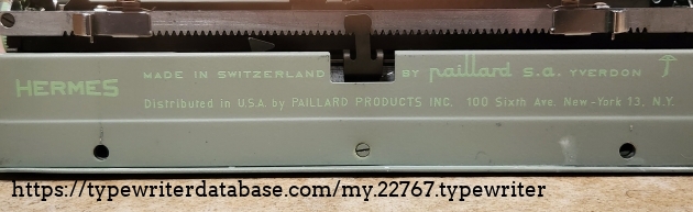 Unlike other typewriter makers,"Hermes" is not the name of  a company. It is a actually brand name associated with the Paillard firm of Switzerland.