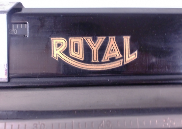 Royal "10" from the maker logo on the top, on the left side...