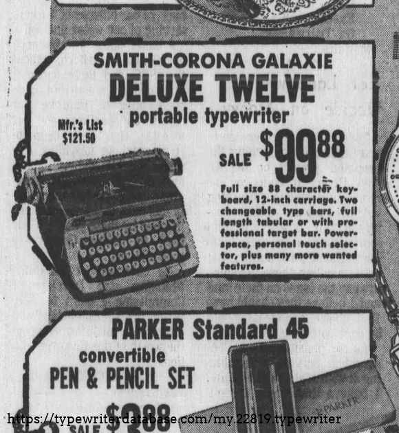 69 ad for Galaxie Twelve Deluxe same price point as Classic 12.