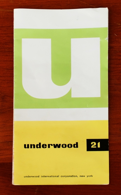 Olivetti-Underwood "21" instructions/brochure...
