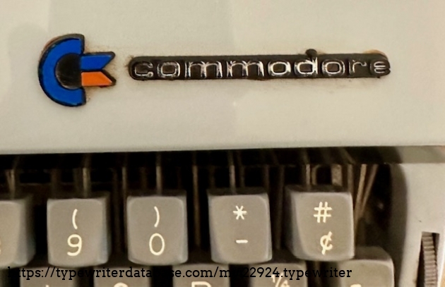 Commodore Logo on typewriter lid