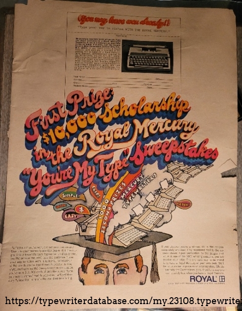 Close enough ad for a royal portable