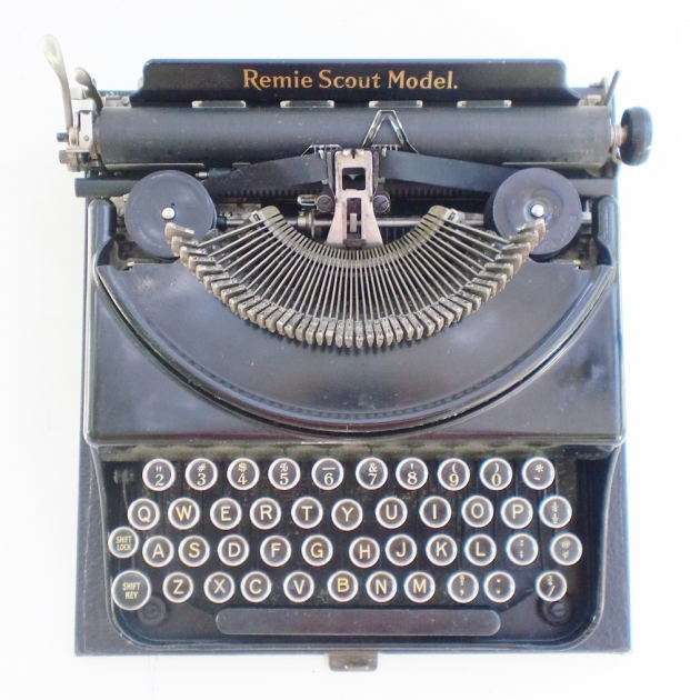 Remington "Remie Scout Model." from the top...(open, ready to type)