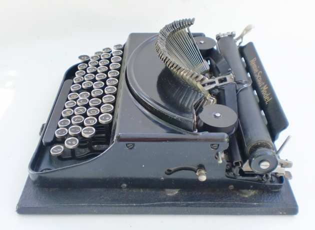 Remington "Remie Scout Model." from the right...(open, ready to type)