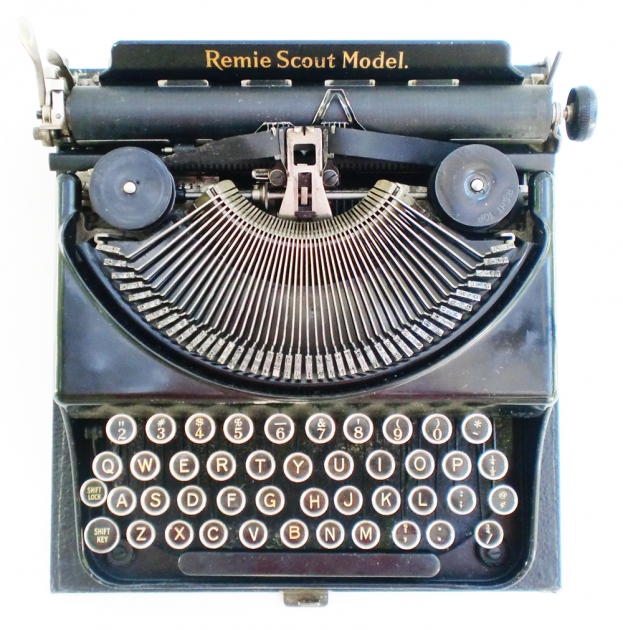 Remington "Remie Scout Model." from the top...(open, ready to type)