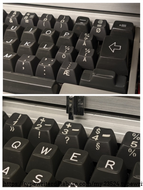 Custom keycaps with both Nordic and US layout legends on them.