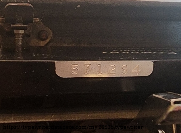 Serial number.