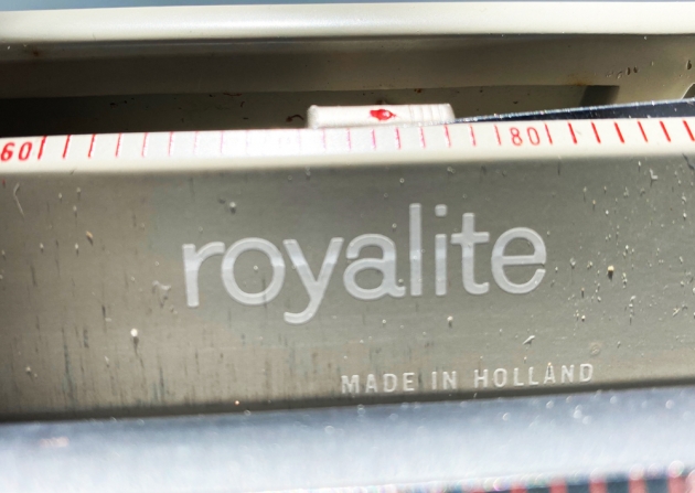 Royal "Royalite" from the model logo on the top...