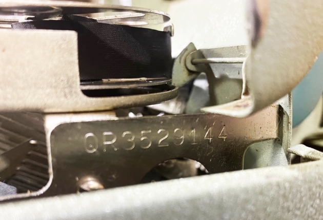 Remington "Quiet-Riter" serial number location....