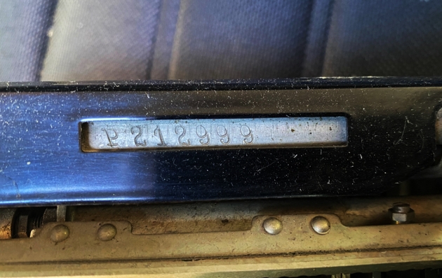 Royal "P" serial number location...