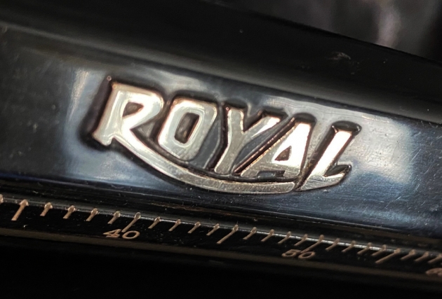 Royal "P" from the logo on the top...