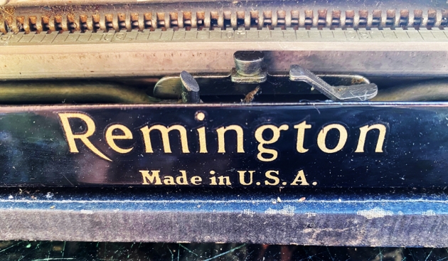 Remington "Portable" from the logo on the back...(detail)