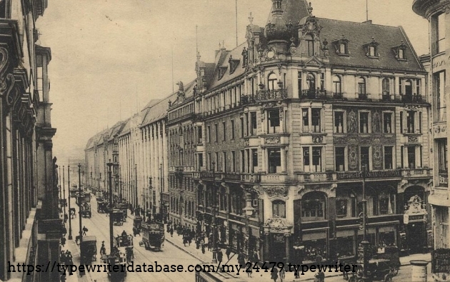 Leipzigerstrasse as it looked like at the moment when the German branch of Underwood-Elliot-Fischer was incorporated.