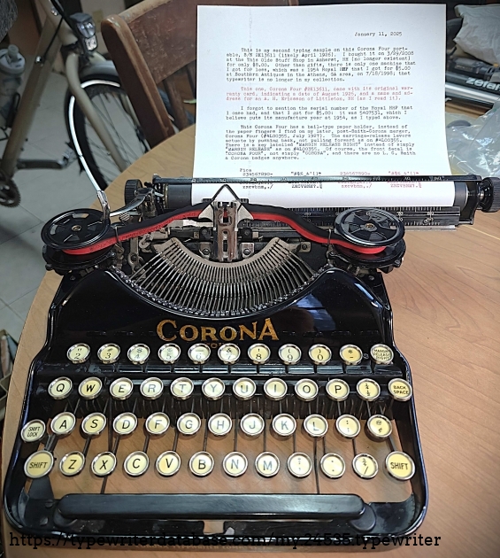 Typewriter with Jan 11, 2026 sample inserted.