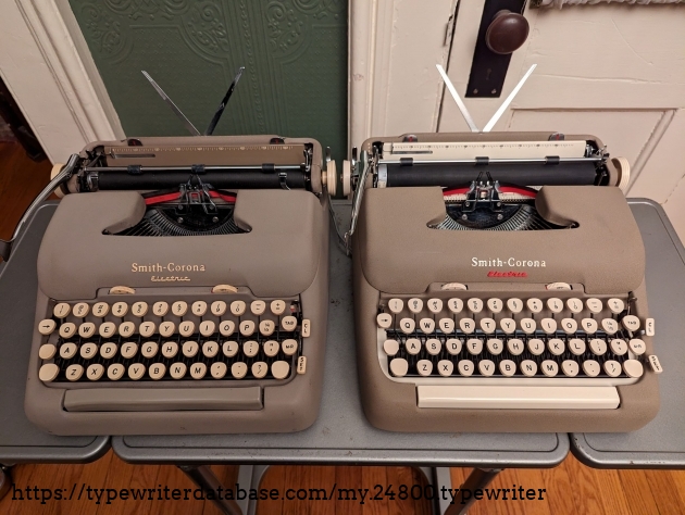 Showing the difference between an early (1957) and late (1960) 5TE. The white accents really brighten things up.