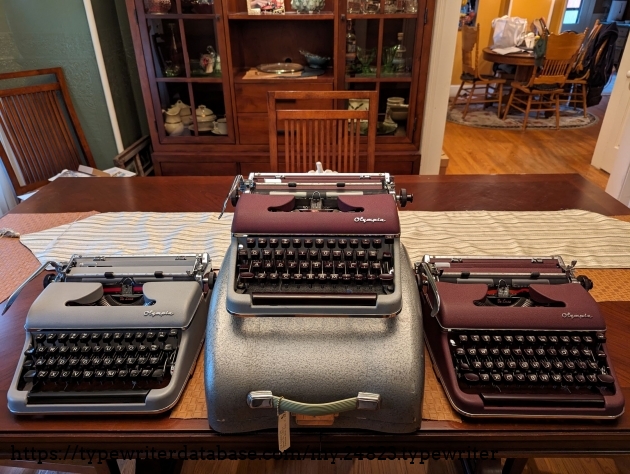 Pictured with a gray 1953 SM3 and a burgundy 1958 SM3.