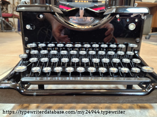 Notice the reflection in the face of the typewriter. With a bit of work, I was able to get this to a high gloss finish with a deep reflection.