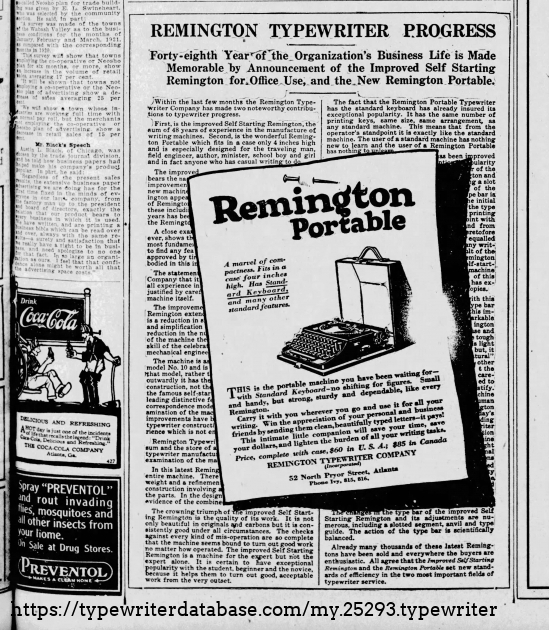 June 1921 and the kickoff of a big national campaign by Rem.