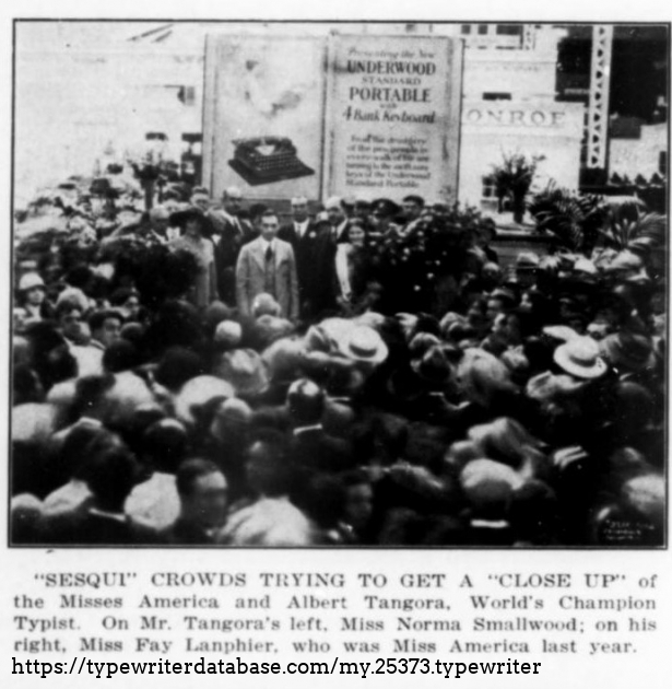 10 / 1926 the rollout of the new Four Bank. Ms America, Underwood executives and Tangora.