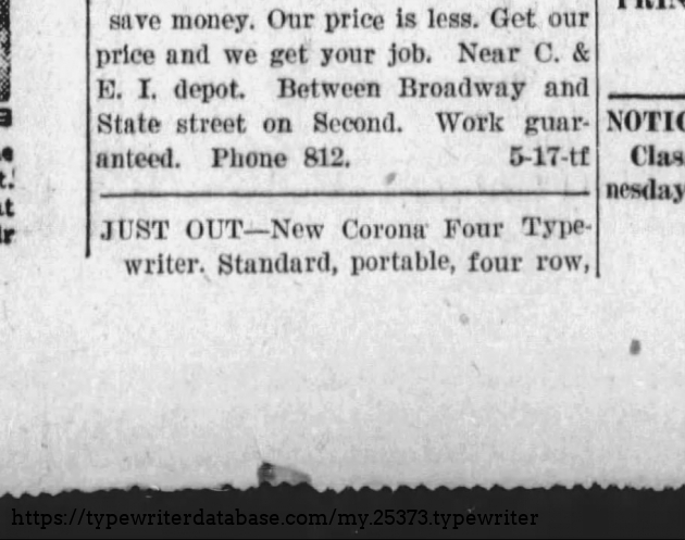 May 1924 first found. Could be earlier.